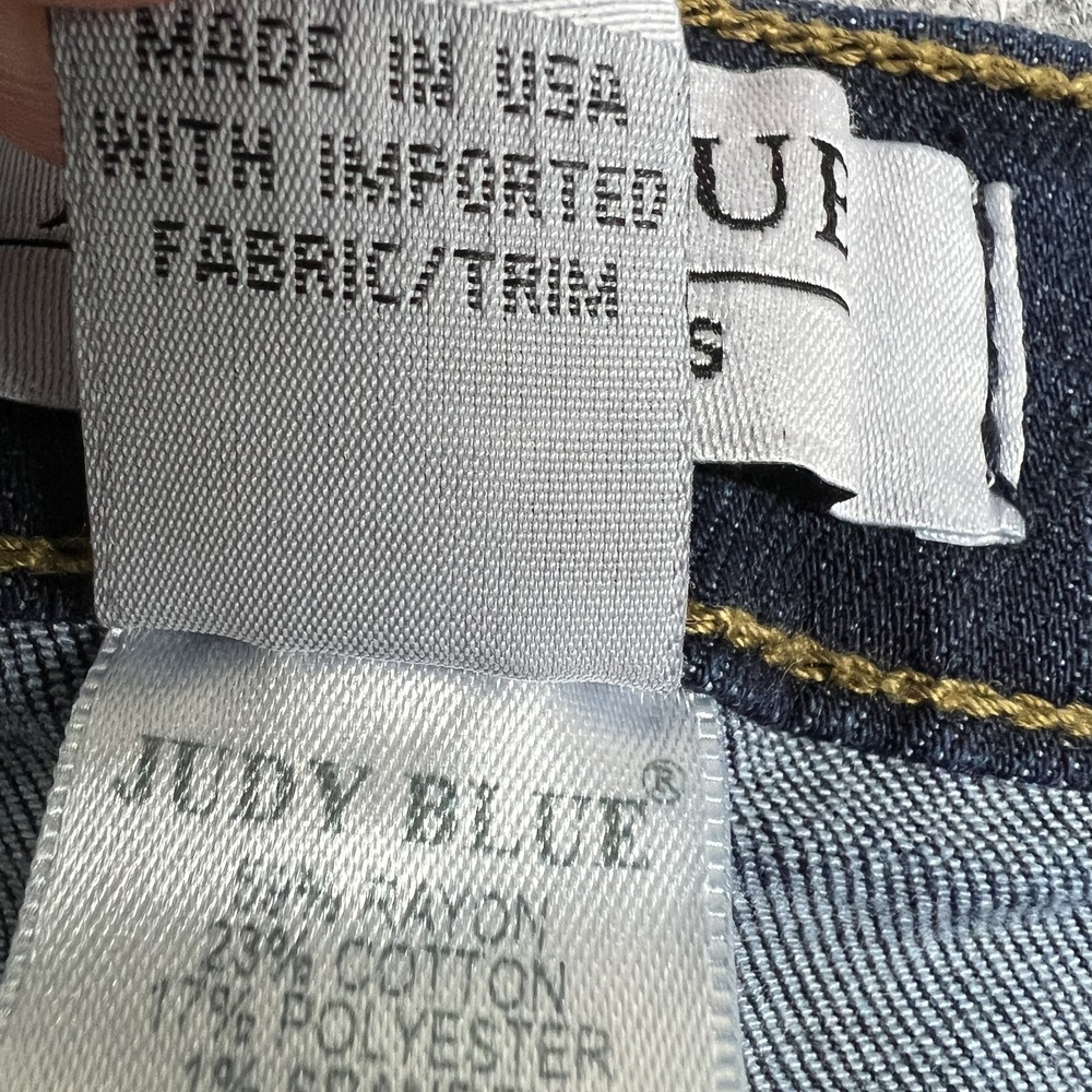 Judy Blue Jeans Womens 3XL Blue Dark Wash Stretch Mid Rise Skinny Plus Size USA - Picture 14 of 15